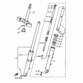 Схема вузла: Вилка передньої осі Yamaha XJR1200