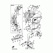 Схема вузла: Паливний бак Yamaha XVS650 Drag Star Silverado