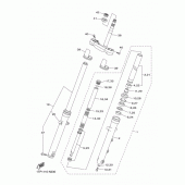 Схема вузла: Вилка передньої осі Yamaha XVS950 XV950 R-Spec