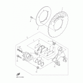 Схема вузла: Заднє гальмо Yamaha VMX17 V-MAX
