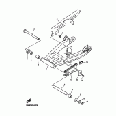 Схема вузла: Задний рычаг и Подвеска Yamaha XJR1300