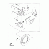 Схема вузла: Задній гальмівний супорт Yamaha XJ6 Diversion F