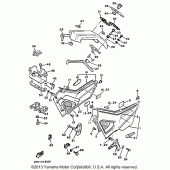 Схема узла: Боковая крышка Yamaha XVZ1300 Venture Royale