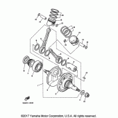 Схема узла: Коленчатый вал и Поршень Yamaha XV250 V-Star