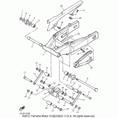 Схема вузла: Задній важіль та підвіска Yamaha YZF600R Thundercat