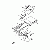 Схема вузла: Вихлопна система Yamaha DT125 DT125R