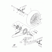 Схема вузла: Заднє колесо Yamaha MT07/MTT690 MT-07