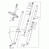 Схема узла: Вилка передней оси Yamaha XJ900 Diversion