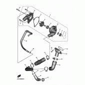 Схема вузла: Водяний насос Yamaha YZF-R6/YZF600 R6
