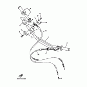 Схема узла: Руль и Тросики Yamaha YZ250 YZ250