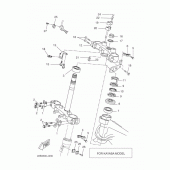 Схема вузла: Рулевой механізм 2 Yamaha WR125 WR125R