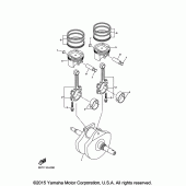 Схема вузла: Коленчатий вал і поршень Yamaha XVS950 Bolt R-Spec