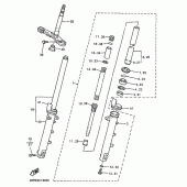 Схема вузла: Вилка передньої осі Yamaha XJ600 Diversion (S-TYPE)