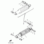 Схема узла: Задняя подвеска Yamaha XT350 XT350