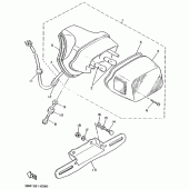 Схема узла: Задний фонарь (Стоп-сигнал) Yamaha XV535 Virago