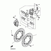 Схема узла: Передний тормоз Yamaha BT1100 Bulldog