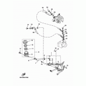Схема вузла: Задній гальмівний циліндр Yamaha YZF-R125