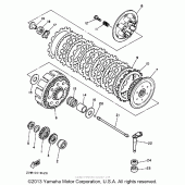 Схема узла: Сцепление Yamaha WR250 WR250Z