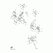 Схема узла: Подножки и Подставка Yamaha FZ6 FZ6 (Naked)