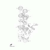 Схема вузла: Панель приладів Yamaha XJR1300