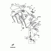 Схема узла: Топливный бак Yamaha DT125 DT125R