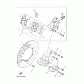 Схема вузла: Переднє гальмо Yamaha YZ125