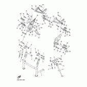 Схема узла: Подножки и Подставка Yamaha FZ6 FZ6 FAZER S2 (ABS)