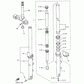 Схема вузла: Вилка передньої осі Yamaha FZ400