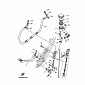 Схема вузла: Задній гальмівний циліндр Yamaha TDM900