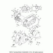Схема вузла: Кришки картера (1) Yamaha XVS650 V-Star Custom