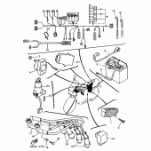 Схема вузла: Электрооборудование 1 Yamaha XJ600 Diversion (S-TYPE)