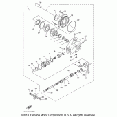 Схема вузла: Вал приводний та редуктор Yamaha XVS650 V-Star Silverado