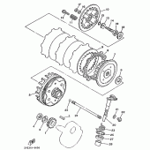 Схема вузла: Зчеплення Yamaha XT125