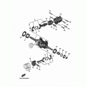 Схема узла: Коленчатый вал и Поршень Yamaha XP530 T-MAX DX