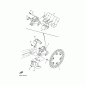 Схема вузла: Задній гальмівний супорт Yamaha WR400F