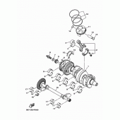 Схема вузла: Колінчастий вал та Поршень Yamaha FZ10/ MTN1000 MT-10 SP