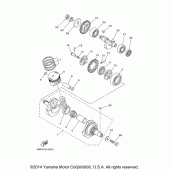 Схема вузла: Колінчастий вал та Поршень Yamaha TTR230 TT-R230