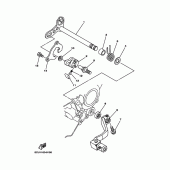 Схема узла: Вал переключения Yamaha YZ250 YZ250