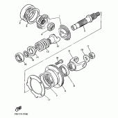 Схема узла: Промежуточная передача Yamaha XV535 Virago