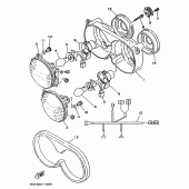 Схема вузла: Опція (ФАРА; ДЛЯ ІТАЛІЇ) Yamaha TDM850