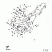 Схема узла: Frame . e/g bracket Yamaha SZR660