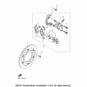 Схема вузла: Передній тормоз Yamaha XVS950 V-Star