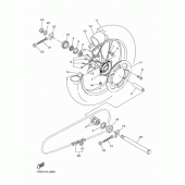 Схема вузла: Заднє колесо Yamaha YZ450F YZ450F
