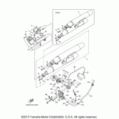Схема вузла: Вихлопна система Yamaha XV1600 Road Star Silverado