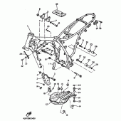 Схема вузла: Рама Yamaha TT600