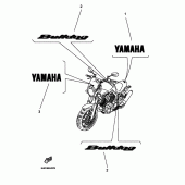 Схема узла: Графика и Эмблема Yamaha BT1100 Bulldog