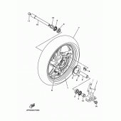 Схема узла: Переднее колесо Yamaha XP500 T-MAX 530