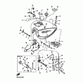 Схема узла: Топливный бак Yamaha XVZ1300 Royal Star Tour Deluxe