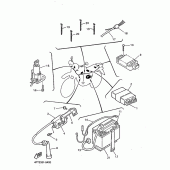 Схема узла: Электрооборудование 1 Yamaha XT600 XT600