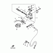Схема узла: Передний тормозной цилиндр Yamaha WR250 WR250F